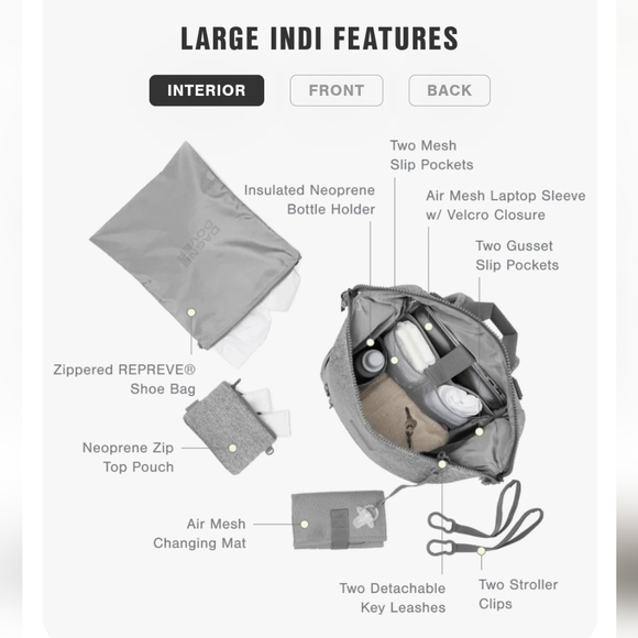 ❤Dagne Dover❤ large Indi Diaper Backpack in CURRANT (no longer available) - Picture 13 of 13